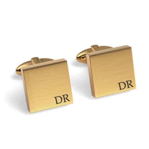 Initials Engraved Square Cufflinks