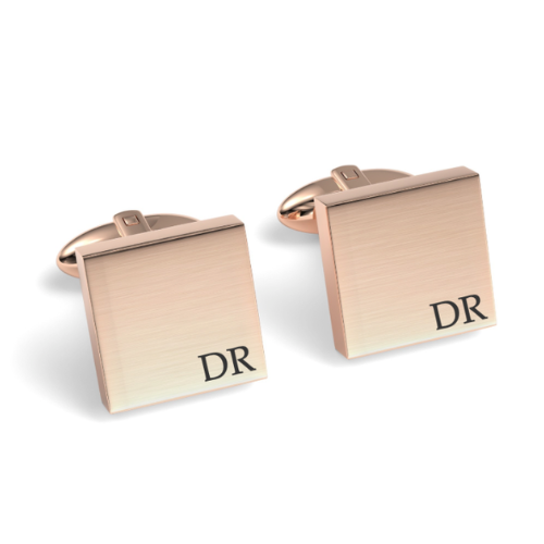 Initials Engraved Square Cufflinks