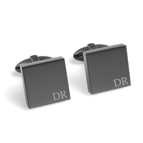 Initials Engraved Square Cufflinks