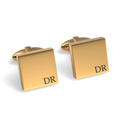 Initials Engraved Square Cufflinks