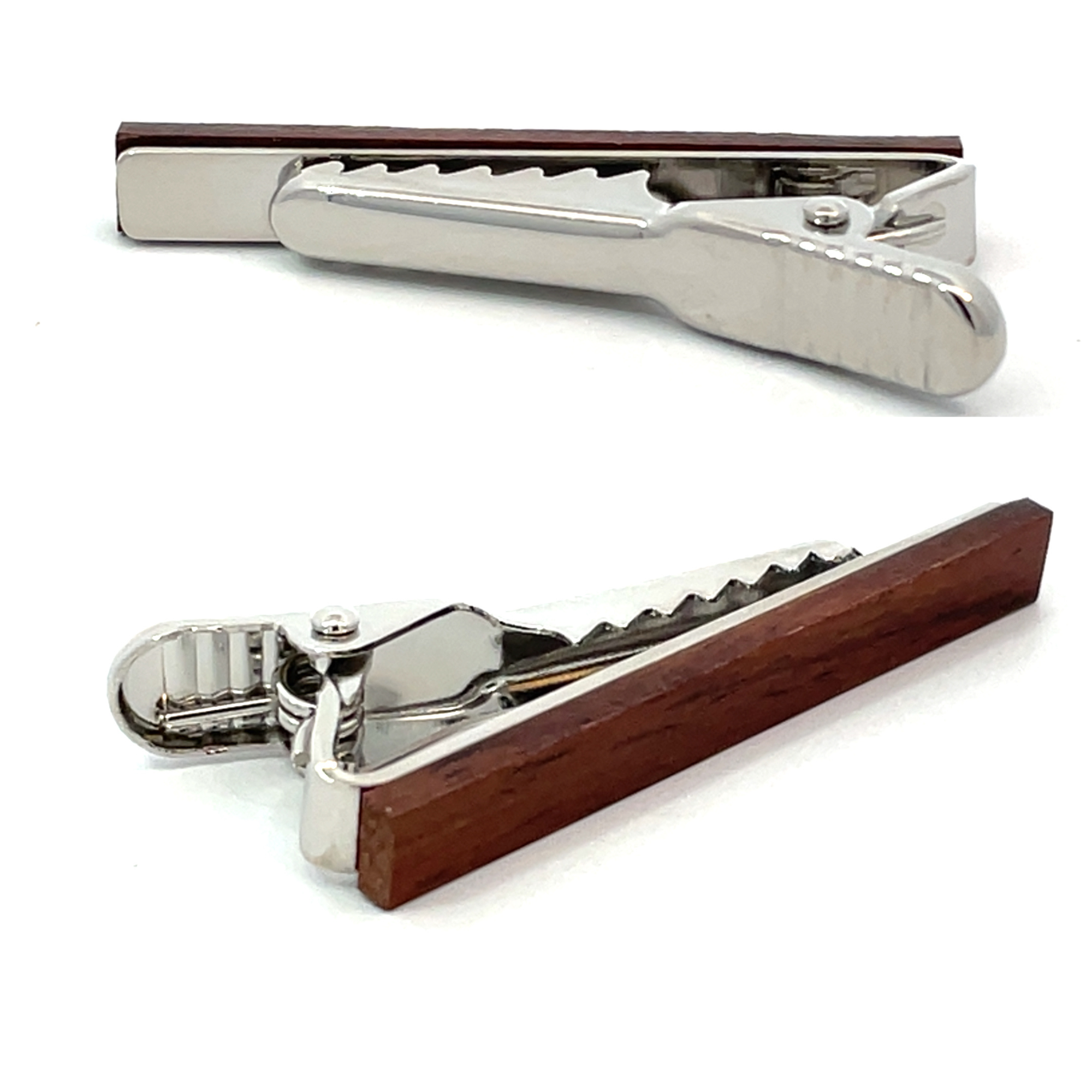Dark Brown Wood Small Tie Clip