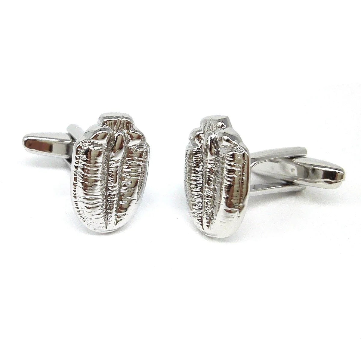 Fossilised Trilobite Design (Rhodium Plated) Cufflinks