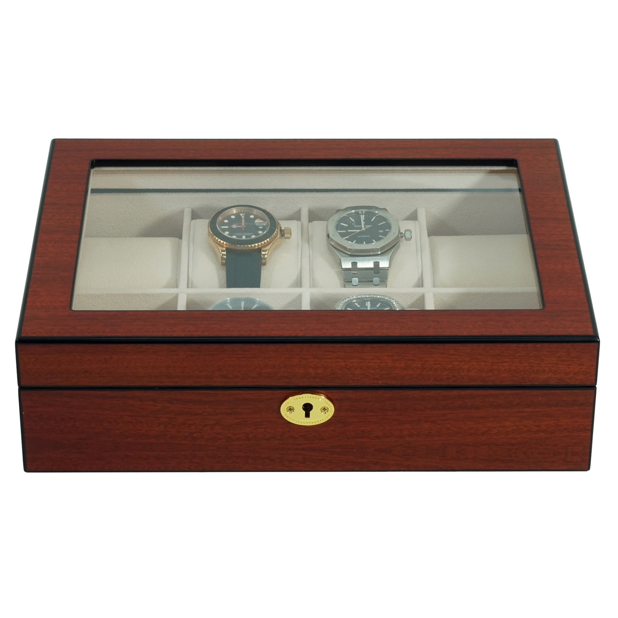 Seconds - Cherry Wooden Watch Box for 8 Watches