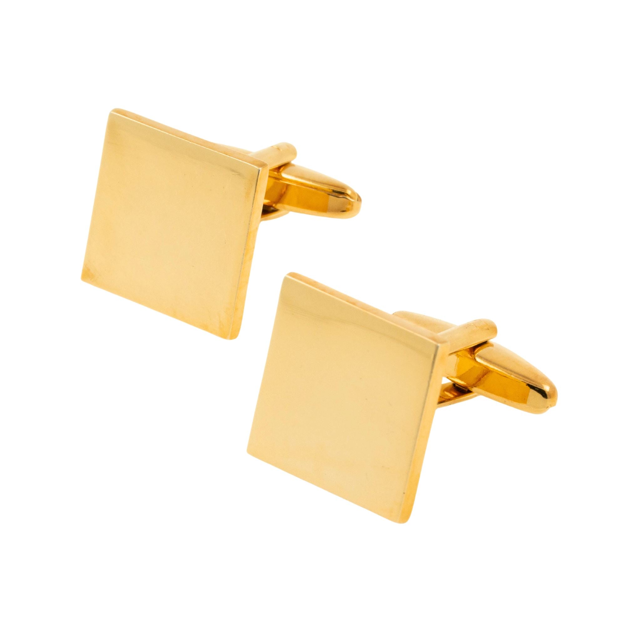 Square Gold Coloured Cufflinks Classic & Modern Cufflinks Clinks Australia