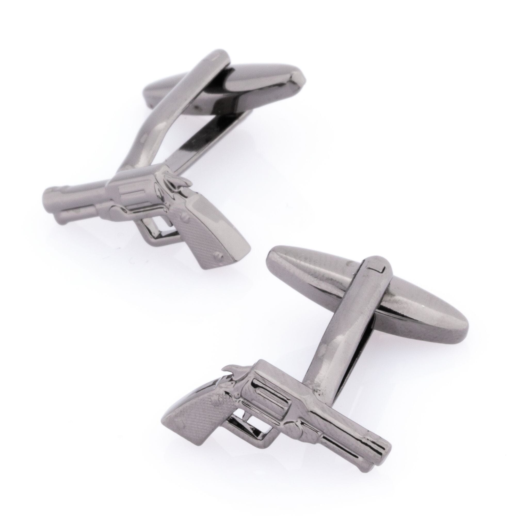 Gunmetal Revolver Gun Cufflinks Novelty Cufflinks Clinks Australia