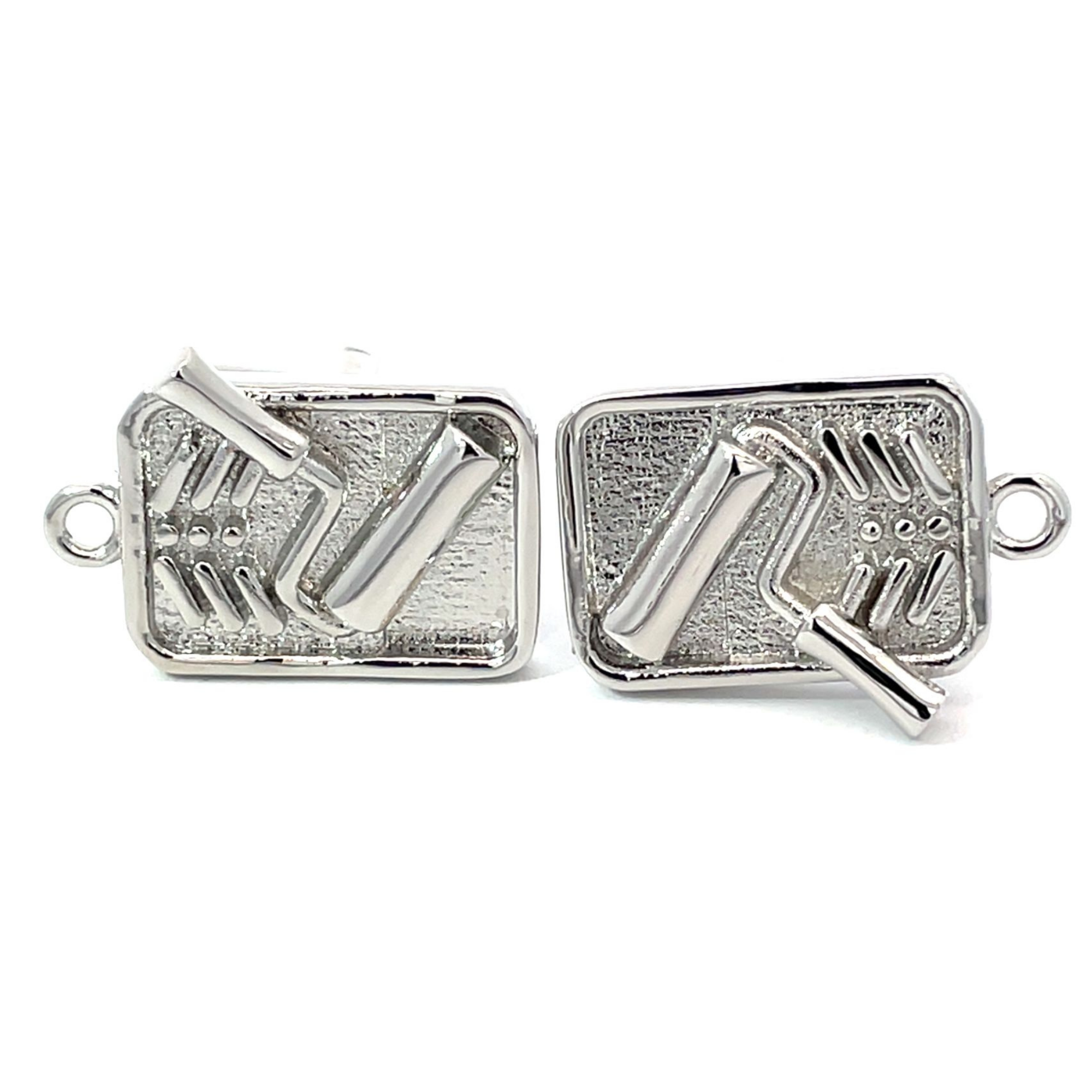 Painters Roller Tray Silver Cufflinks