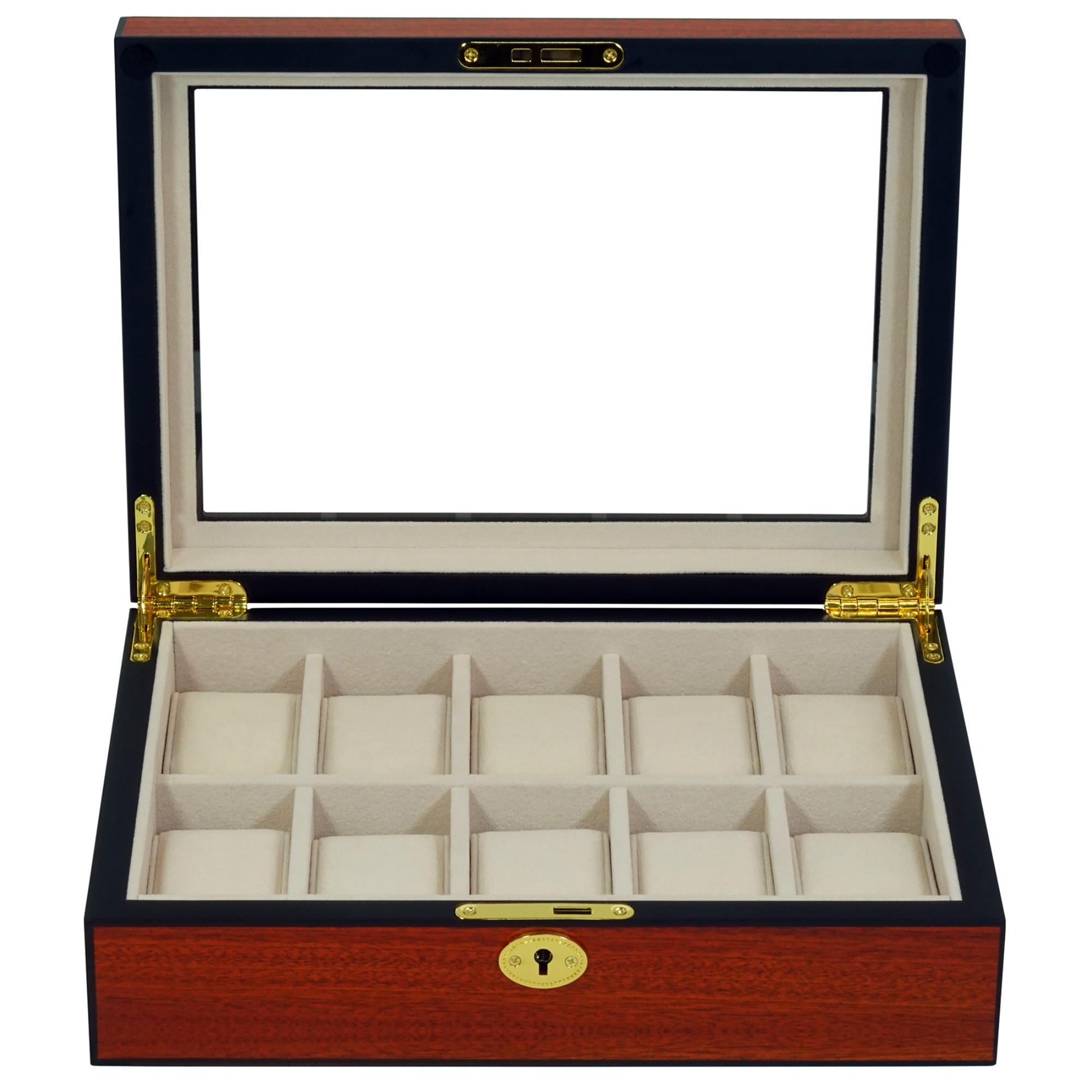 Cherry Wooden Watch Box for 10 Watches