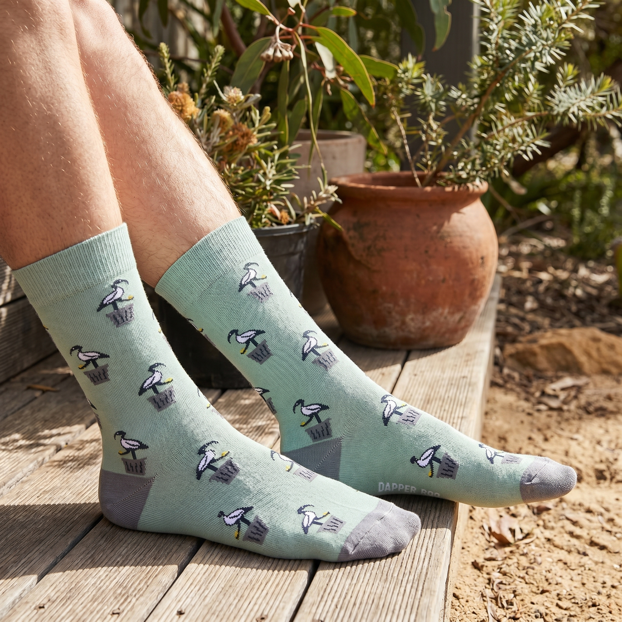 Ibis Bin Chicken Socks by Dapper Roo lifestyle image