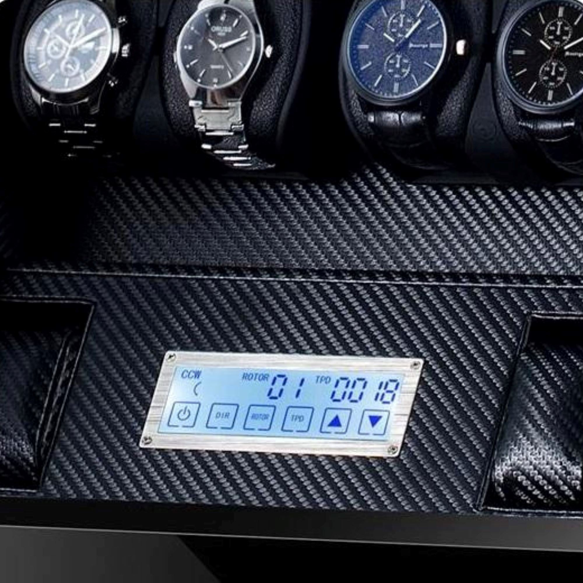 Seconds - Kosciuszko Watch Winder Box for 12 + 2 Watches in Black Seconds Clinks