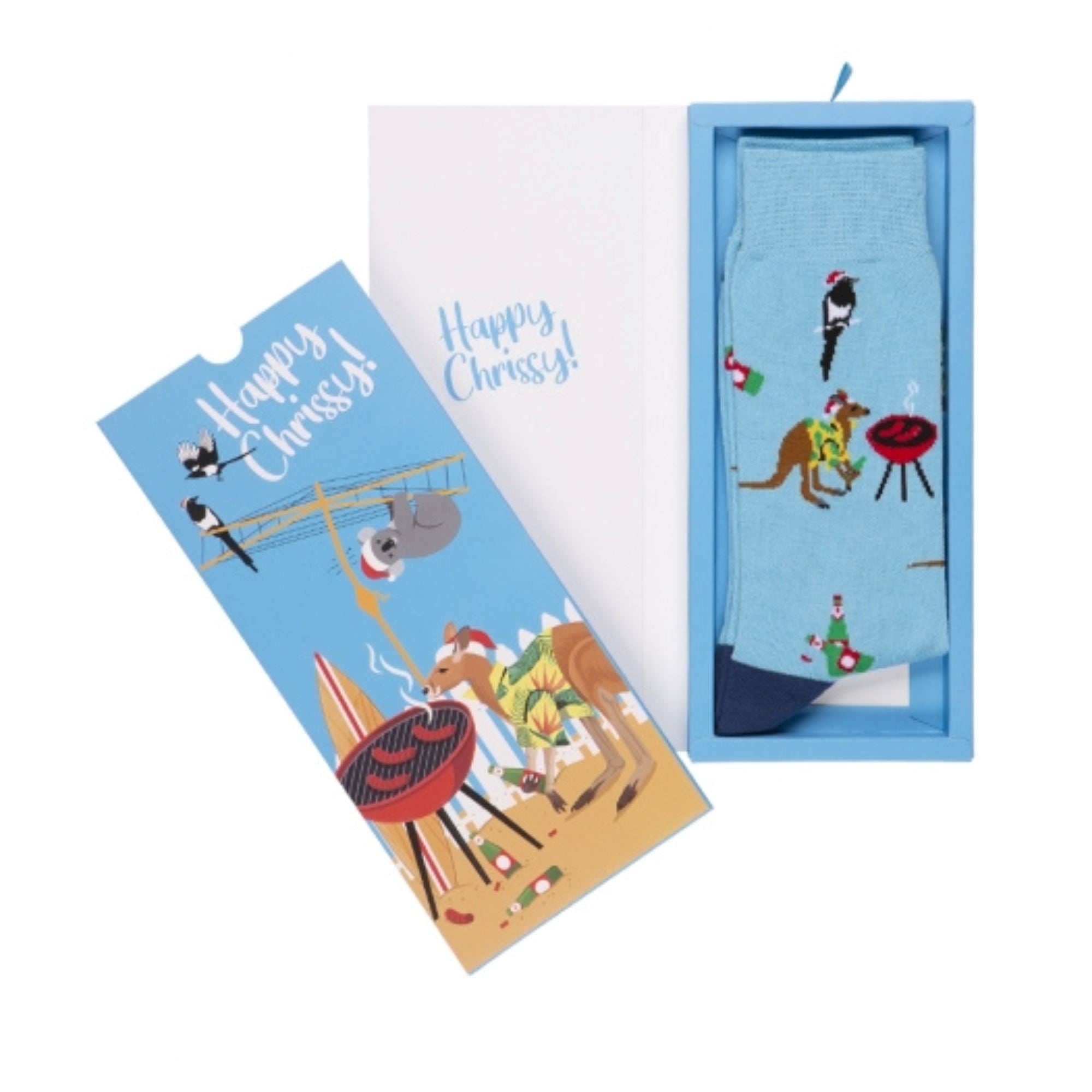 Men's Happy Chrissy Sock Card Socks Bamboozld