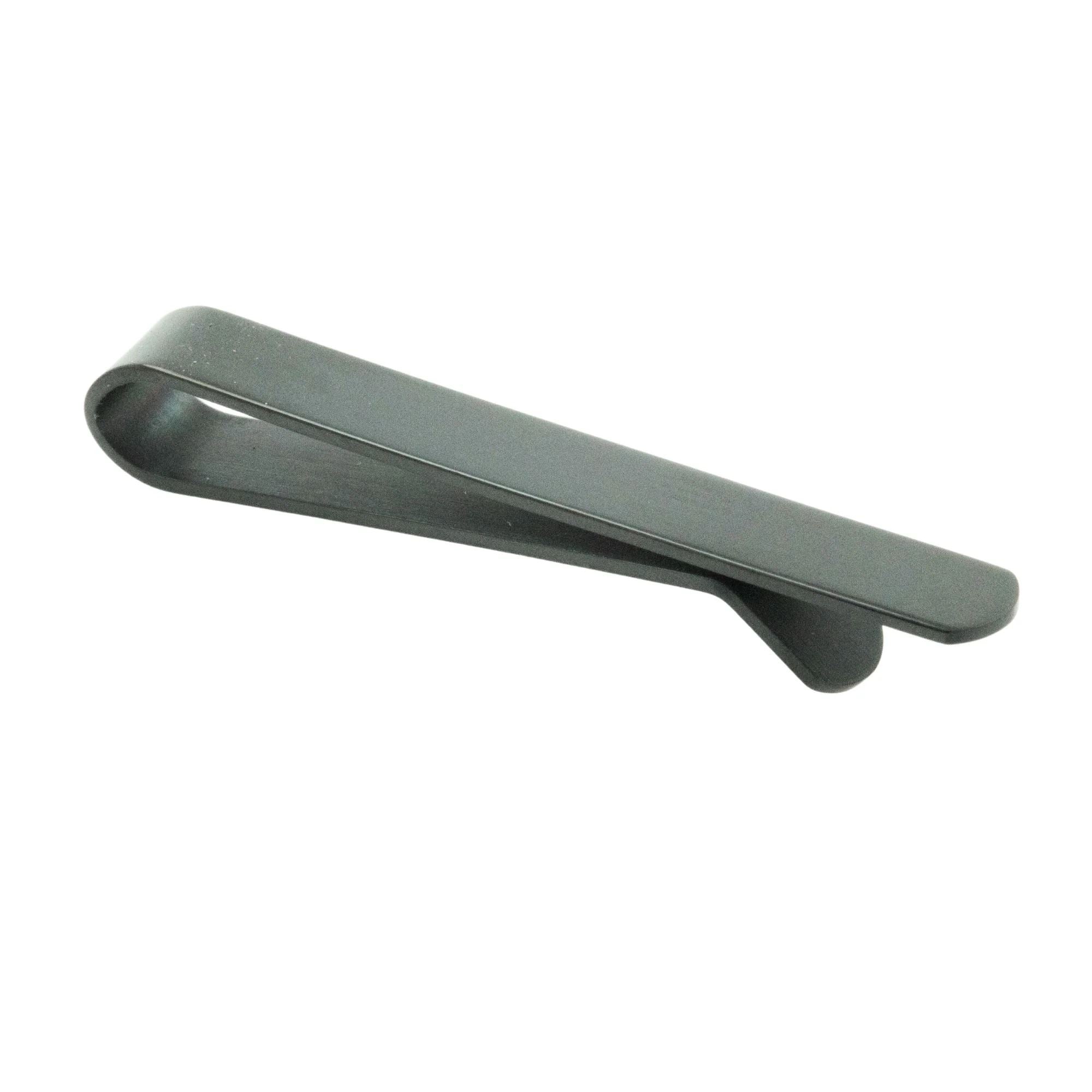 Brushed Gunmetal Tie Bar with curved end 50mm Tie Bars Clinks Australia