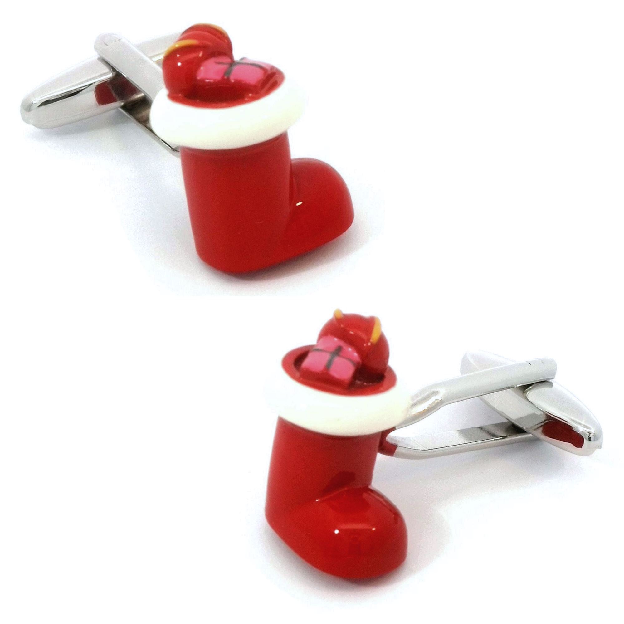 Christmas Stocking or Boots Cufflinks Novelty Cufflinks Clinks Australia Christmas Stocking or Boots Cufflinks