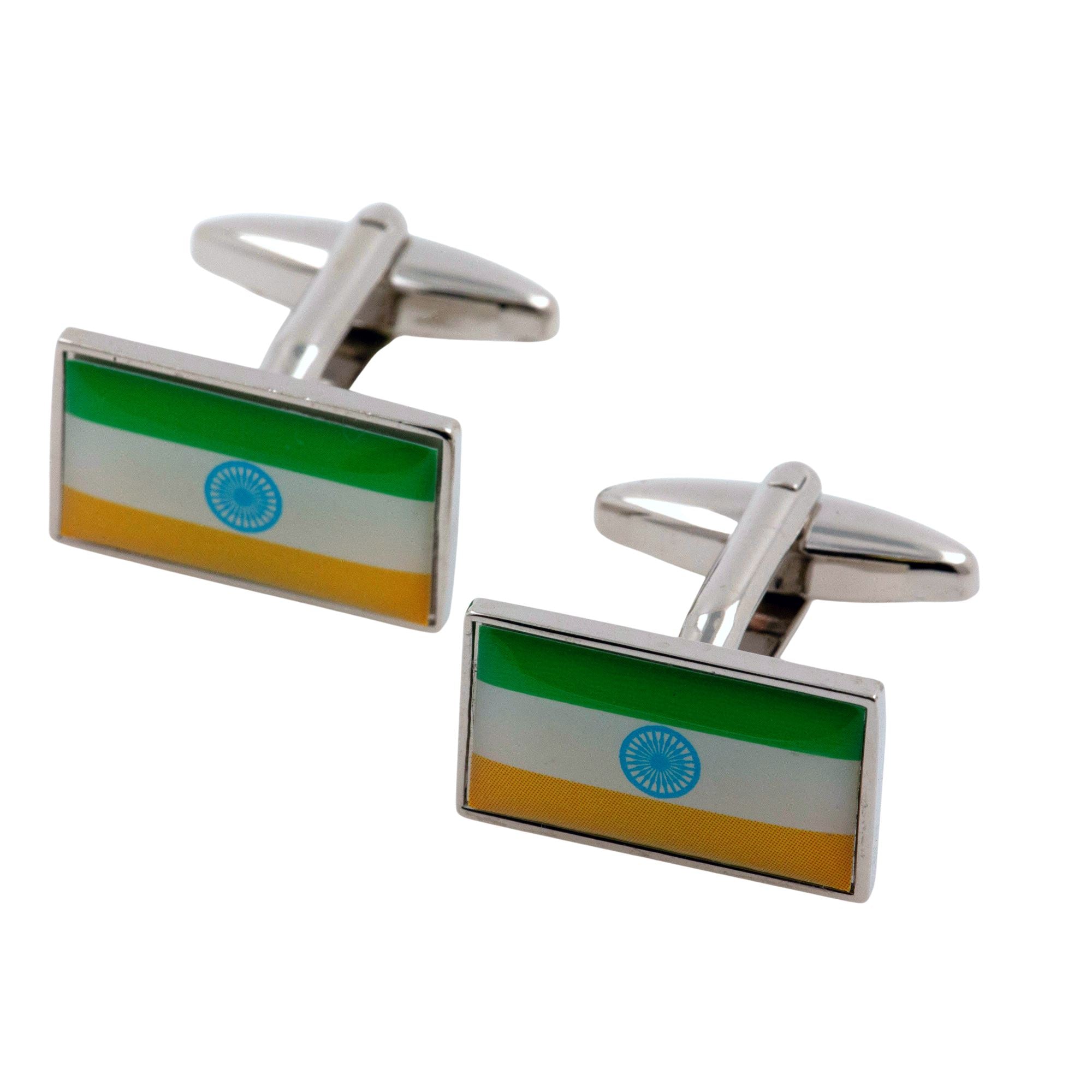 Flag of India Cufflinks Novelty Cufflinks Clinks