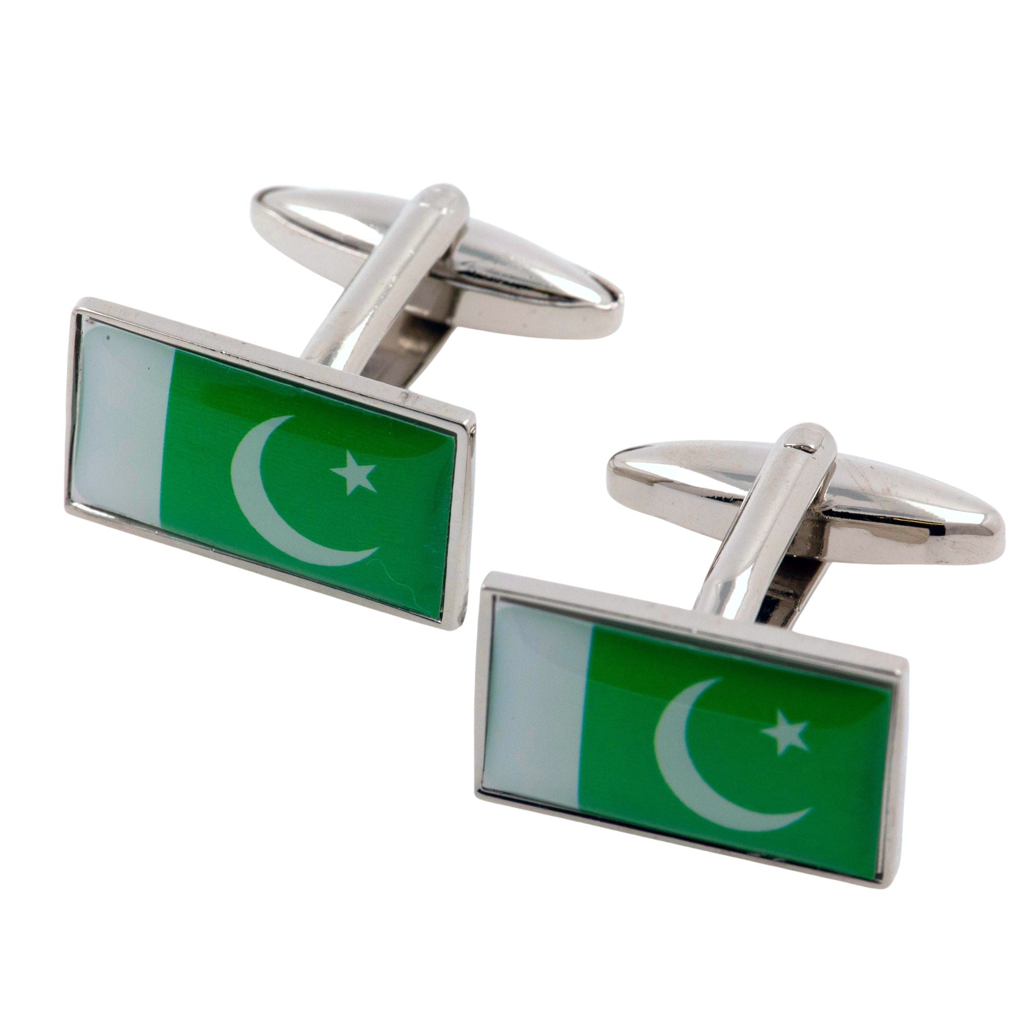 Flag of Pakistan Cufflinks Novelty Cufflinks Clinks