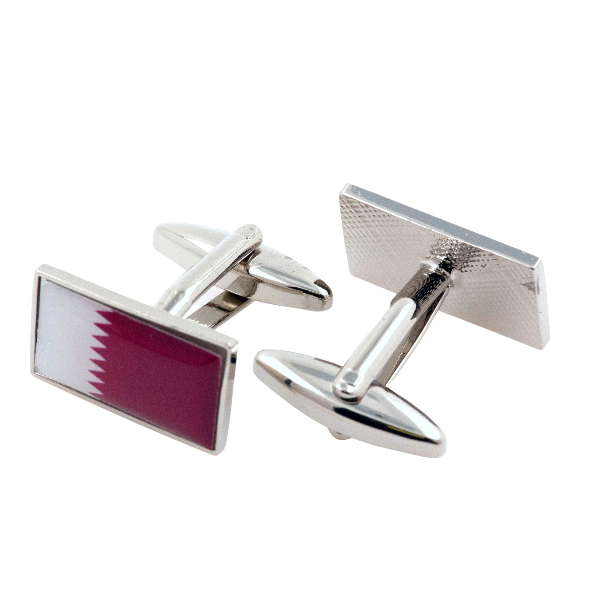Flag of Qatar Cufflinks Novelty Cufflinks Clinks