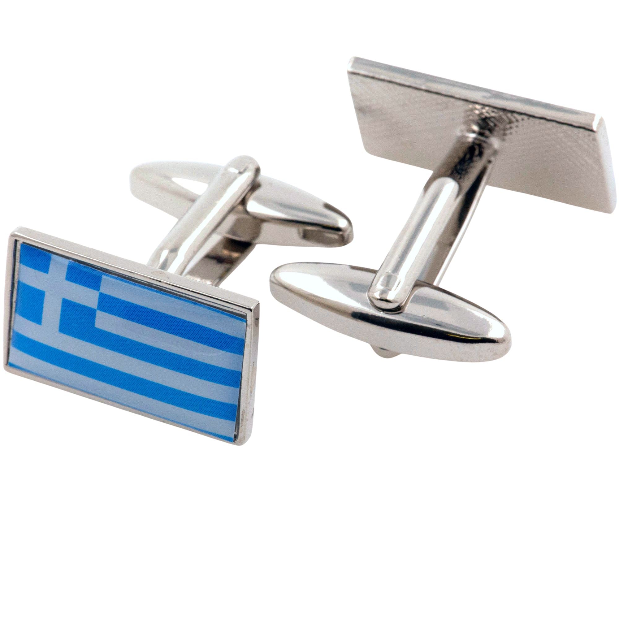 Flag of Greece Cufflinks Novelty Cufflinks Clinks