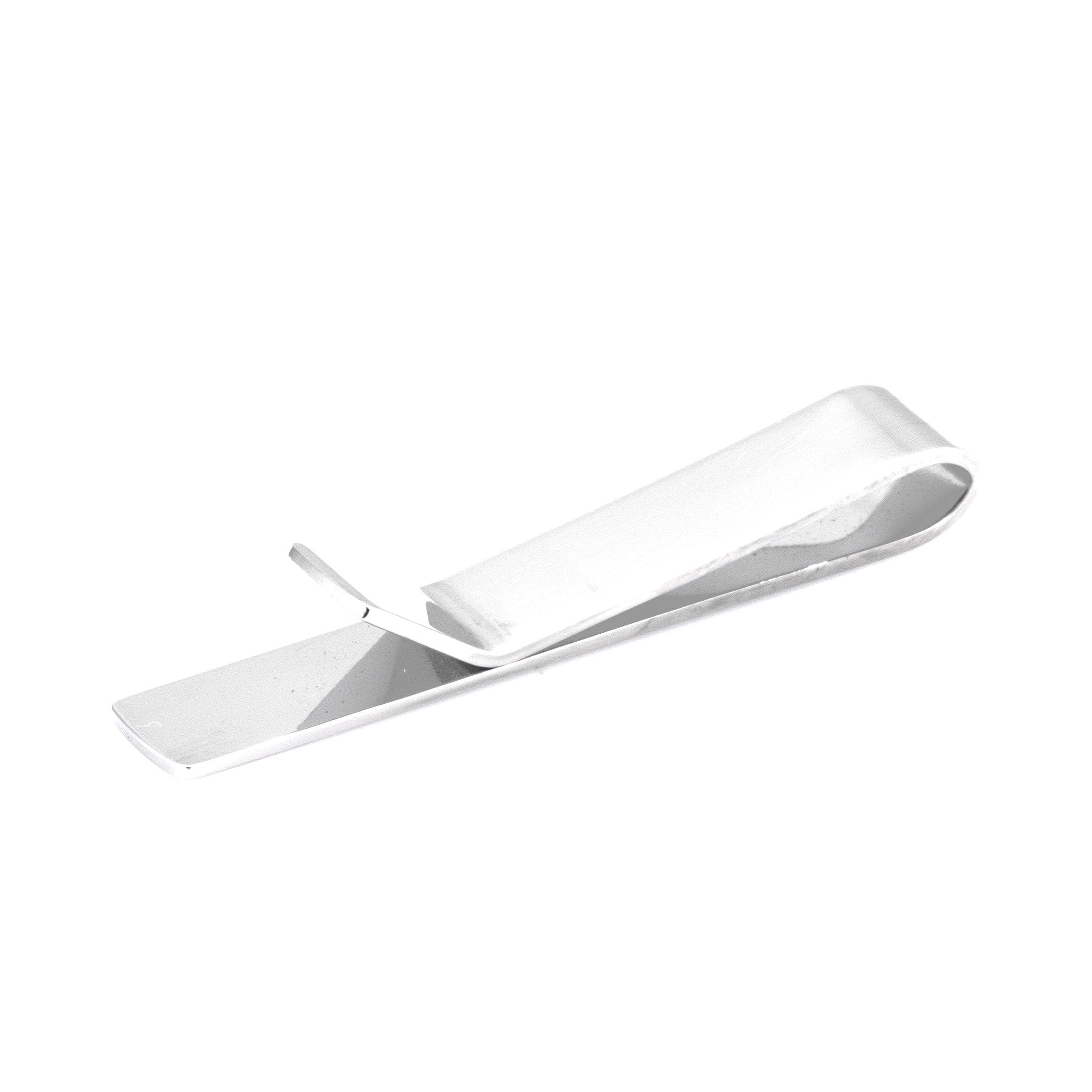 Brushed Silver Tie Bar Tie Clips Clinks