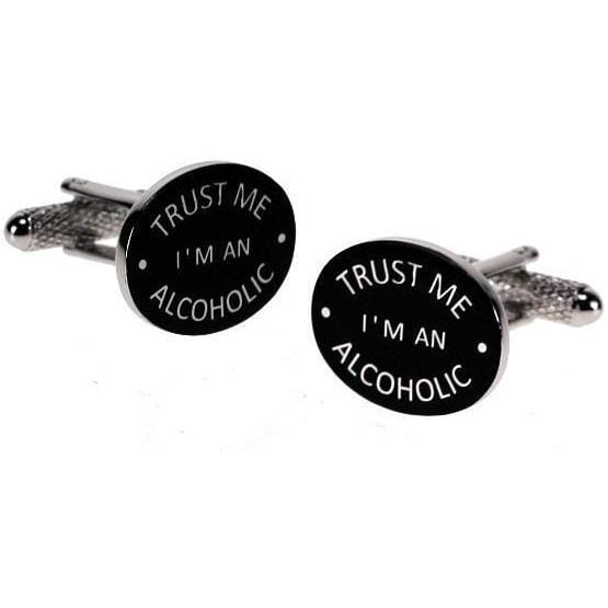 Trust Me I'm an Alcoholic Cufflinks Novelty Cufflinks Clinks Australia Trust Me I'm an Alcoholic Cufflinks