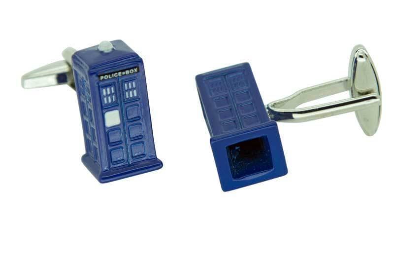 Tardis Style Police Box 3D Cufflinks Novelty Cufflinks Dr Who