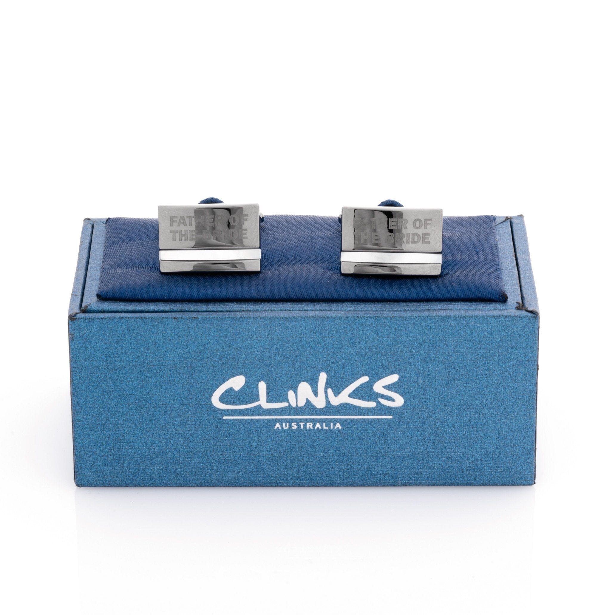 Father of the Bride Laser Etched Mother of Pearl Gunmetal Wedding Cufflinks Wedding Cufflinks Clinks Australia