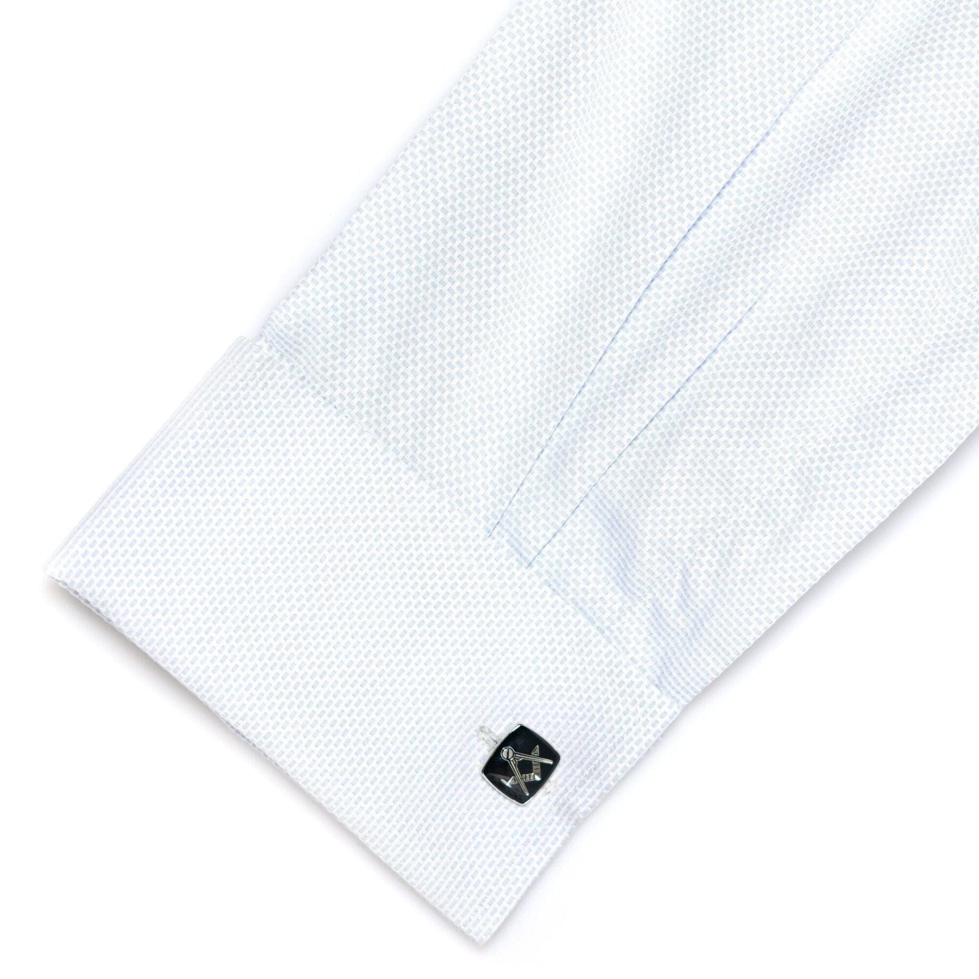 Freemason Masonic Black/Silver Cufflinks Novelty Cufflinks Clinks Australia