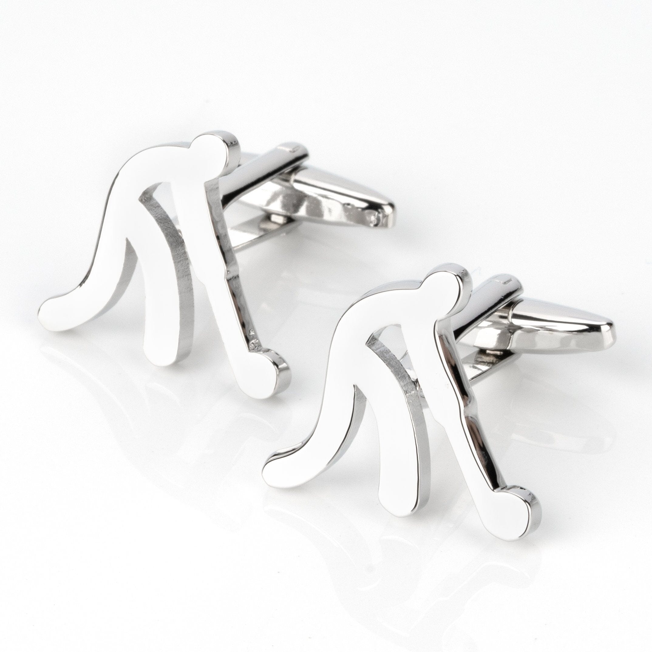 Field Hockey Silhouette Cufflinks Silver Novelty Cufflinks Clinks Australia