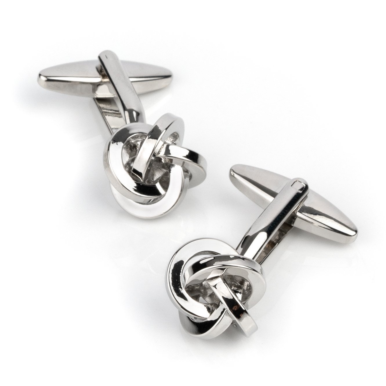 Silver Square Knot Cufflinks Classic & Modern Cufflinks Clinks Australia