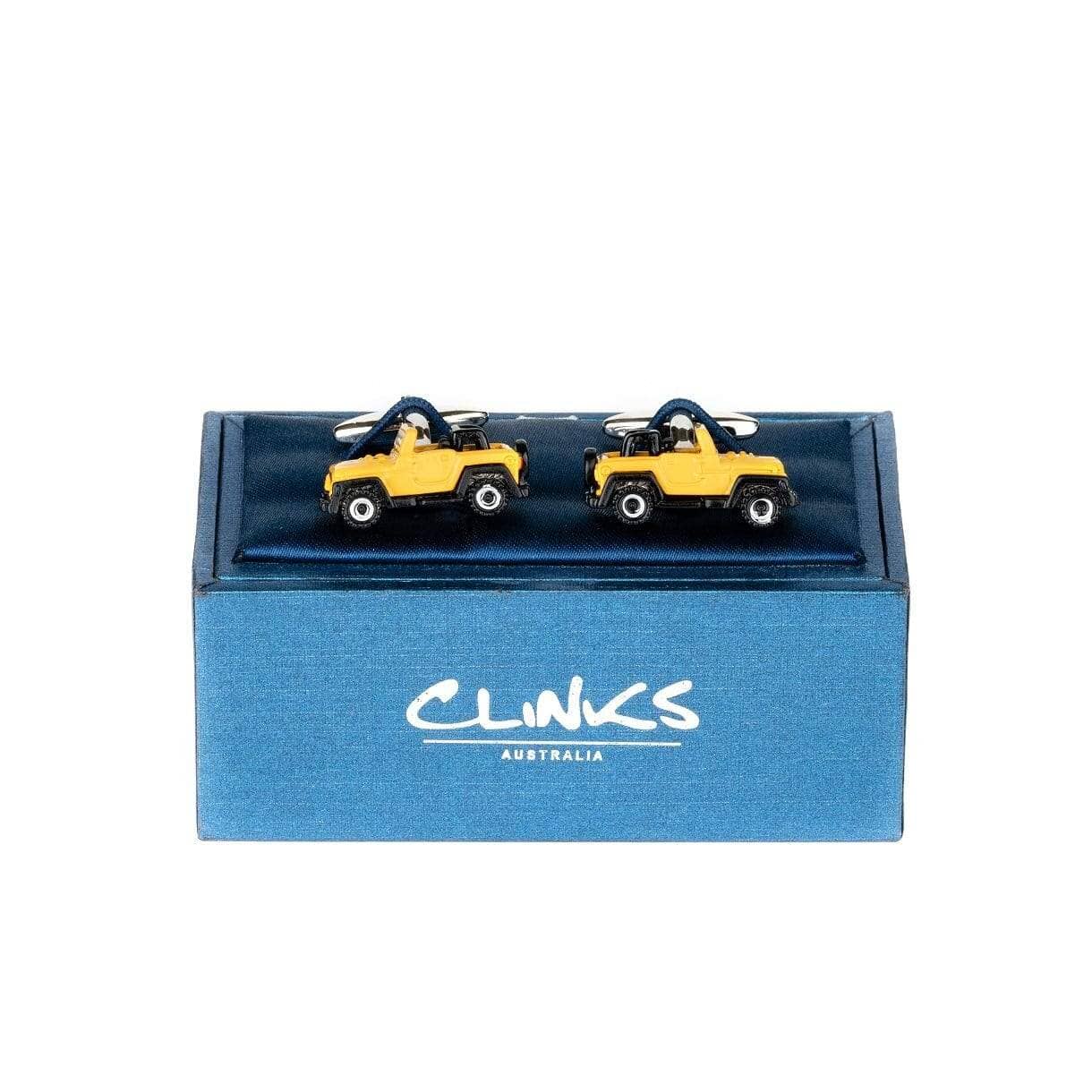 Yellow Jeep Cufflinks Novelty Cufflinks Clinks Australia