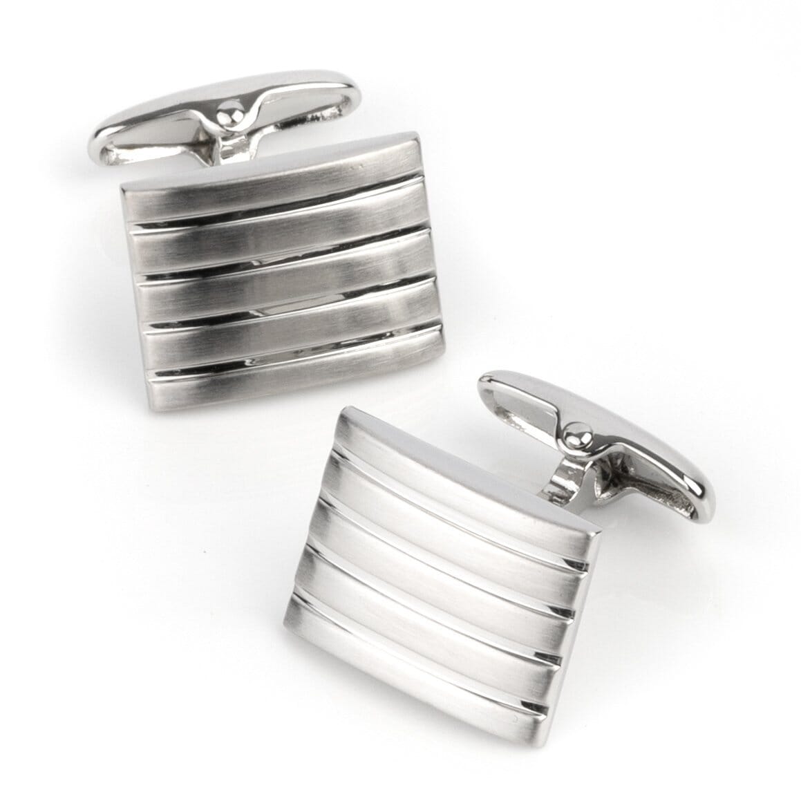 Silver Classic Groove Cufflinks Classic & Modern Cufflinks Clinks Australia