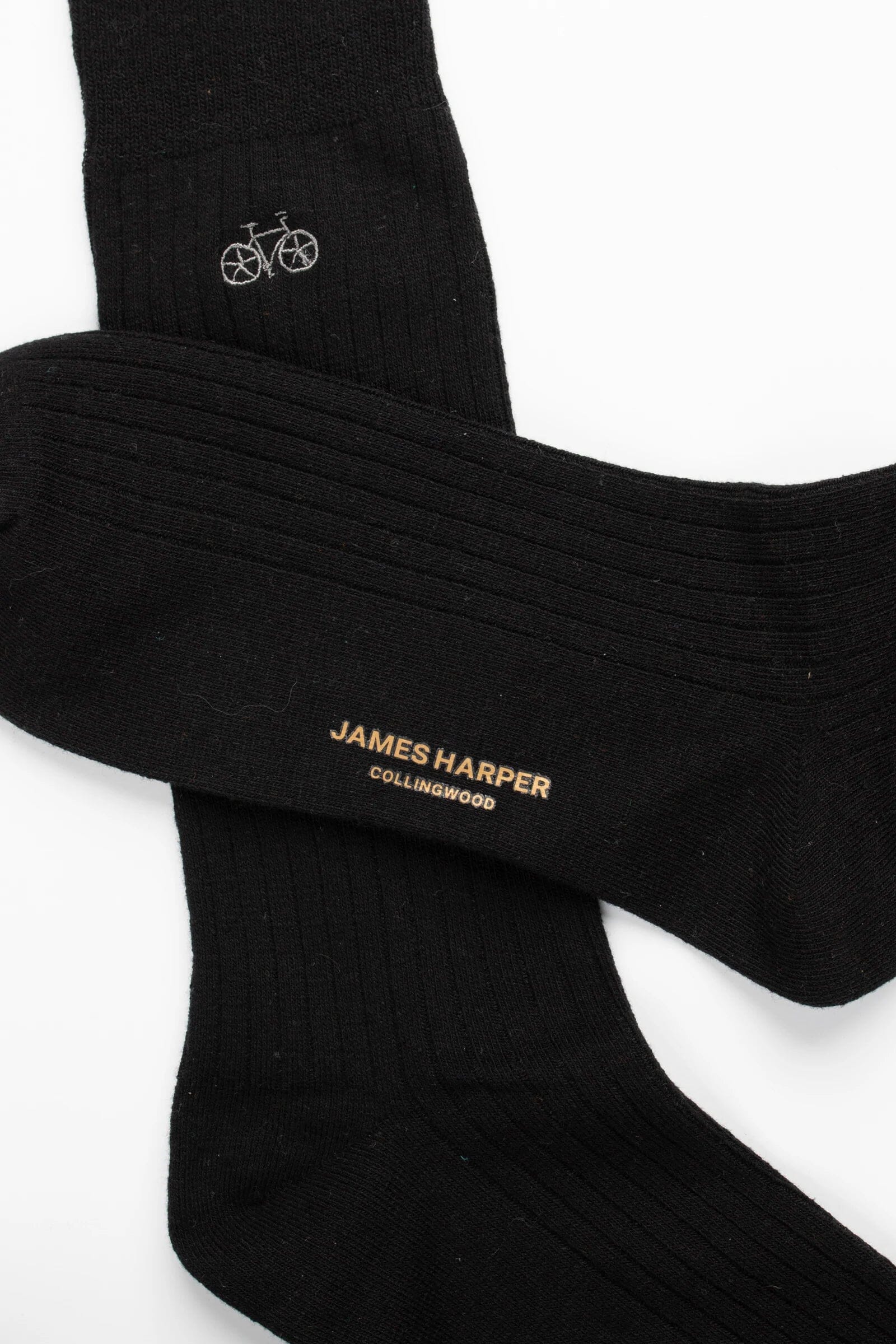 Black Ribbed Socks Socks Clinks