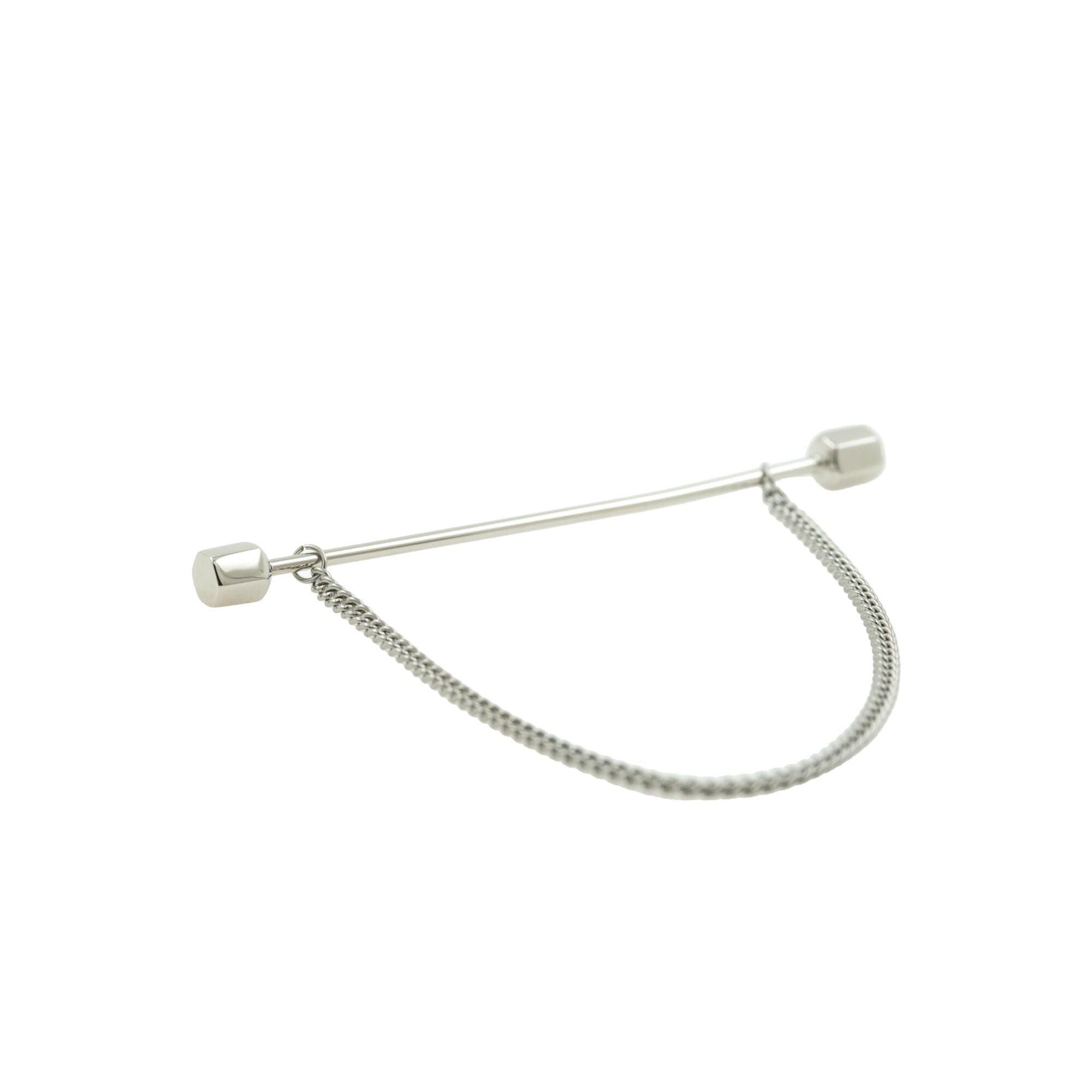 Silver Chain Collar Bar Collar Clip Clinks
