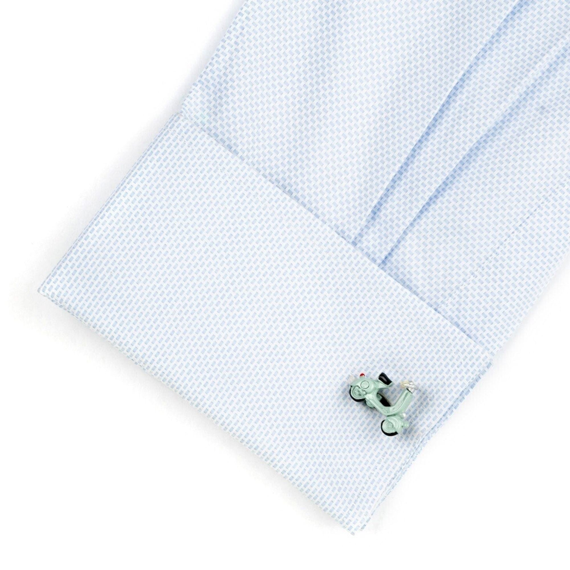 Light Blue 3D Vespa Scooter Cufflinks Novelty Cufflinks Clinks Australia