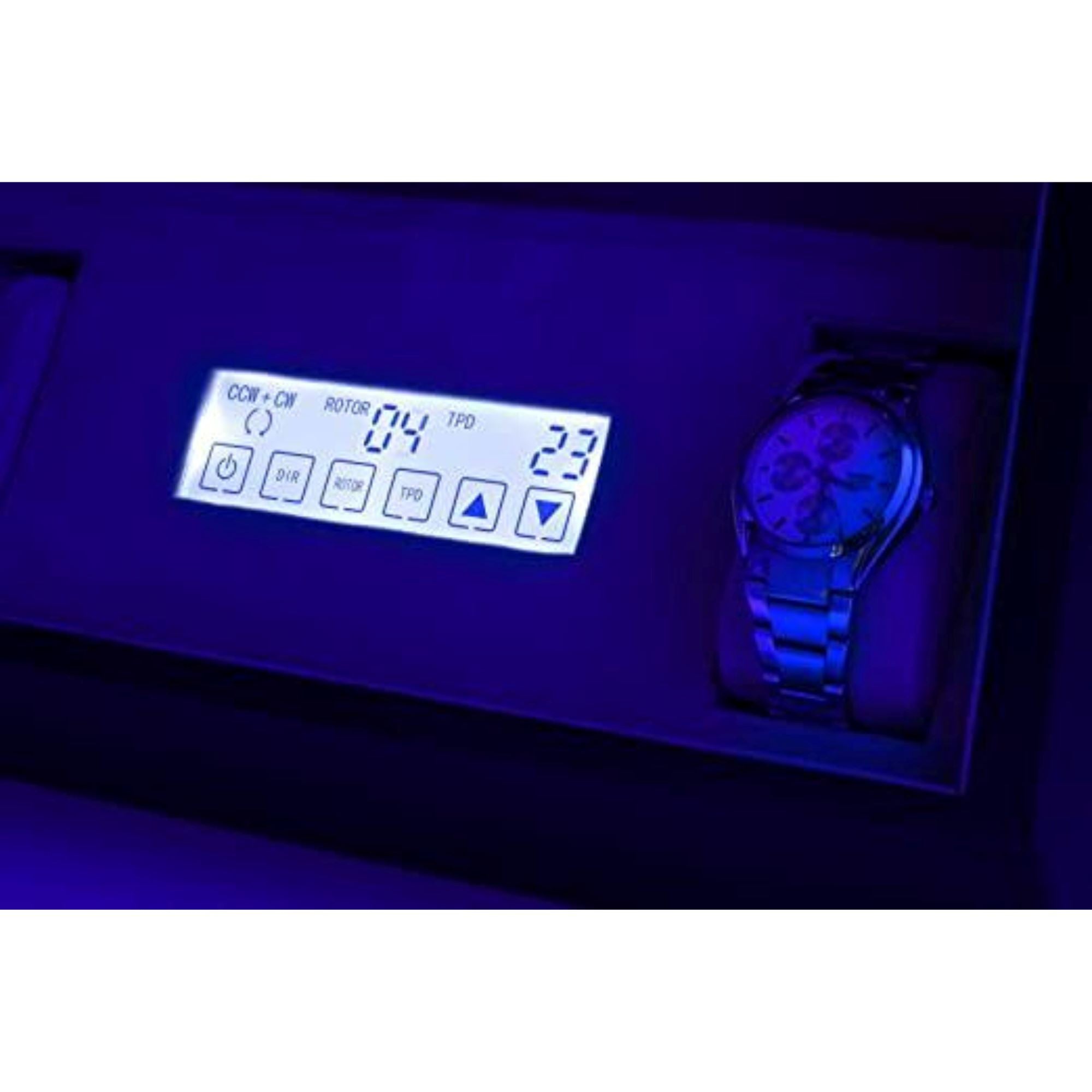 Kosciuszko Watch Winder Box for 12 + 2 Watches in Ebony + Gray Watch Winder Boxes Clinks
