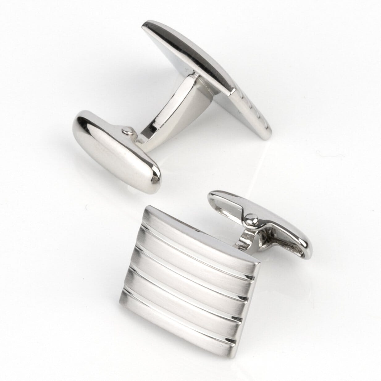 Silver Classic Groove Cufflinks Classic & Modern Cufflinks Clinks Australia