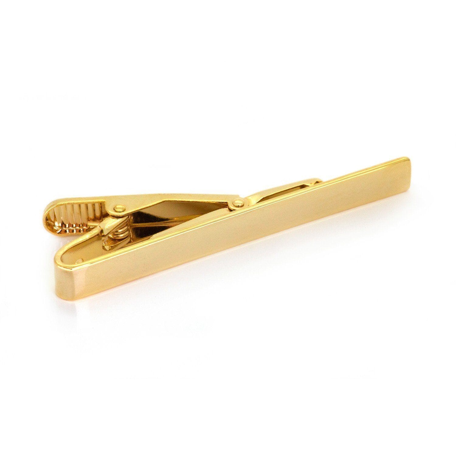 Shiny Gold Tie Clip Tie Clips Clinks Australia