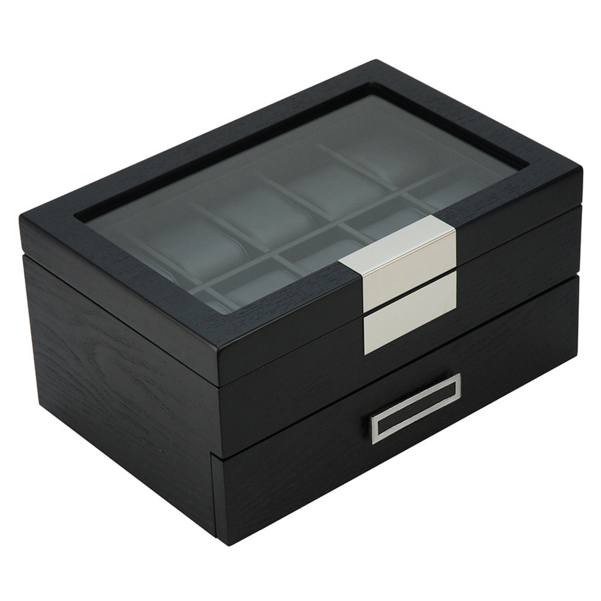 Black Wooden Watch Box for 20 Watches