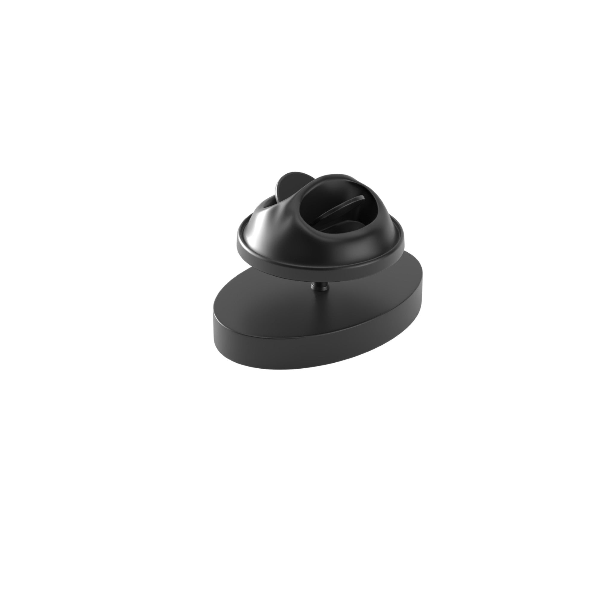 Oval Brushed Black Engravable Lapel Pin