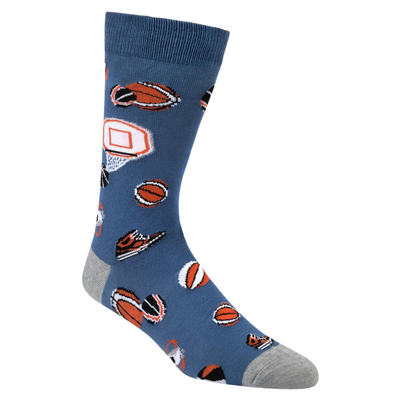 Mens Basketballs Bamboo Socks