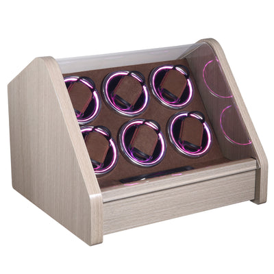 Tweed Watch Winder for 6 Watches