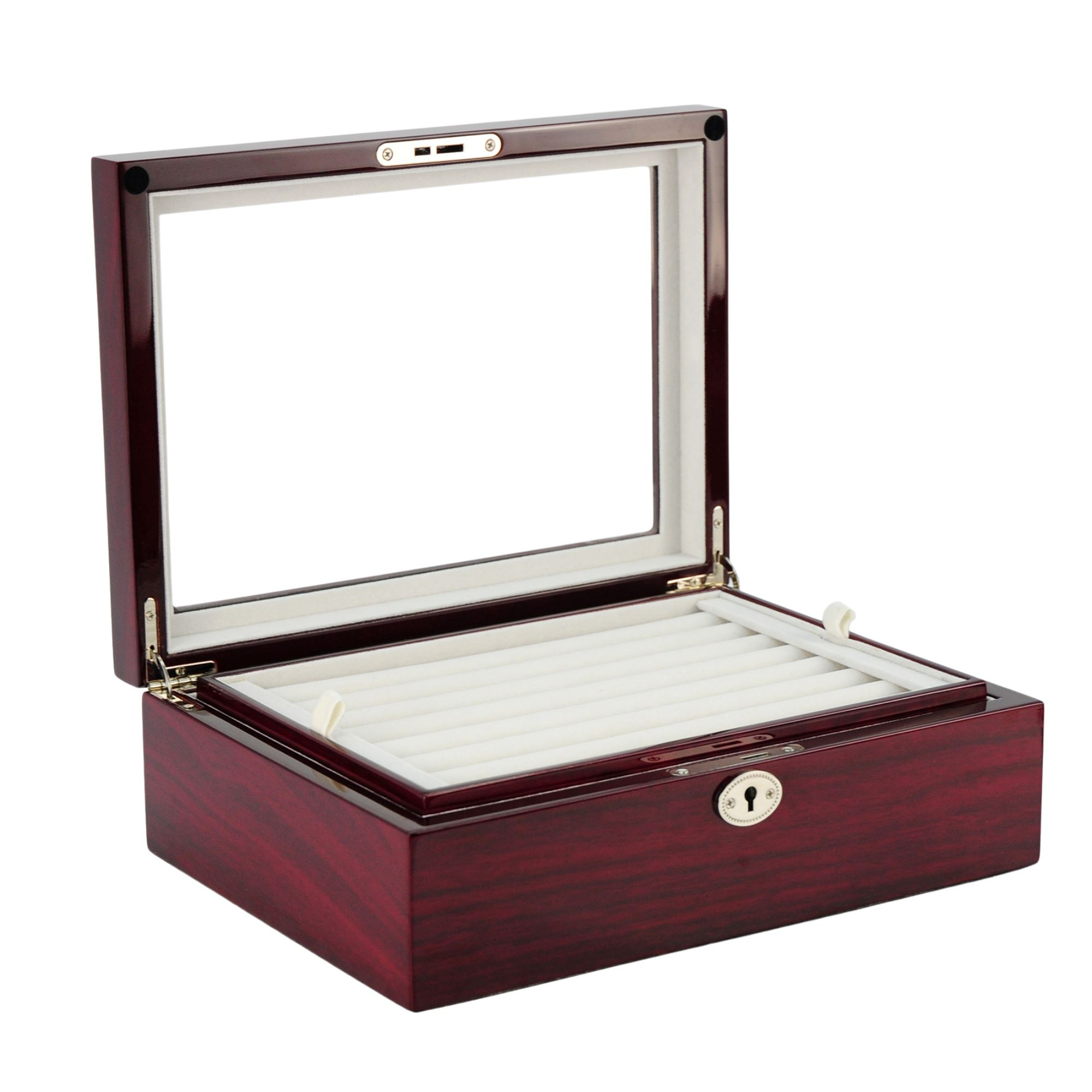 Seconds - 72 Pairs Cherry Wooden Cufflink Box