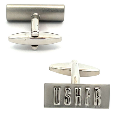 Silver Usher Wedding Cufflinks