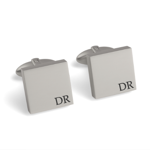 Initials Engraved Square Cufflinks