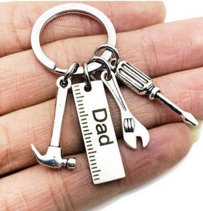 Dad Hammer Wrench Screwdriver Keyring