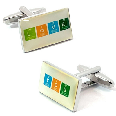Love You Chemical Table Cufflinks