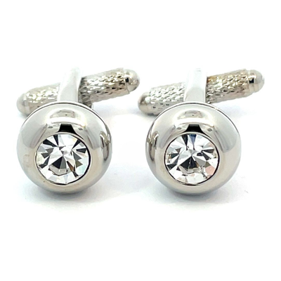 Solitaire Crystal Cufflinks with a Swarovski Crystal