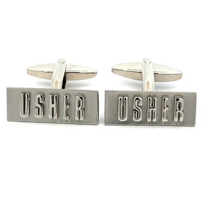 Silver Usher Wedding Cufflinks