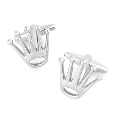 Swiss Silver Crown Cufflinks
