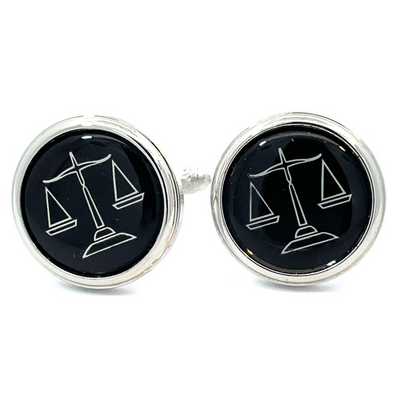 Scales of Justice (Black) Cufflinks