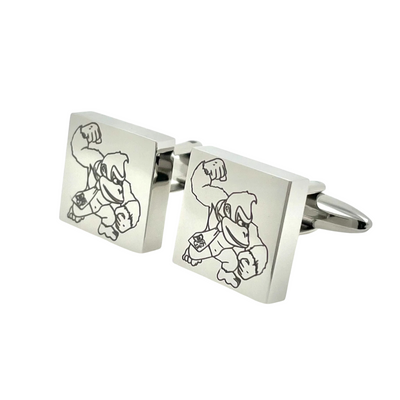 Your Logo Here Engraved Cufflinks in Gold