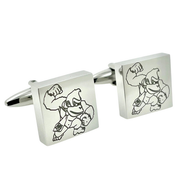 Your Logo Here Engraved Cufflinks in Rose Gold